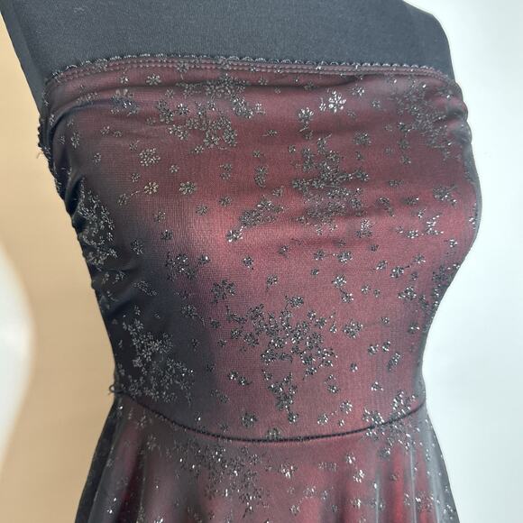 Vintage Forever 21 Dress Womens S/M Black Red Mesh Babydoll Whimsy Fairy Y2K - Picture 6 of 13